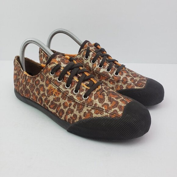 BOBS from Skechers Shoes - Bobs From Skechers Womens Size 7.5 Leopard Brown Orange Low Sneaker Shoes SN3353